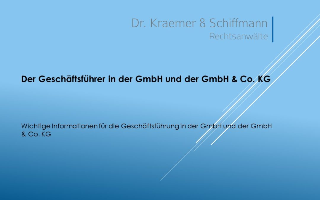 Wichtige Informationen für Geschäftsführer